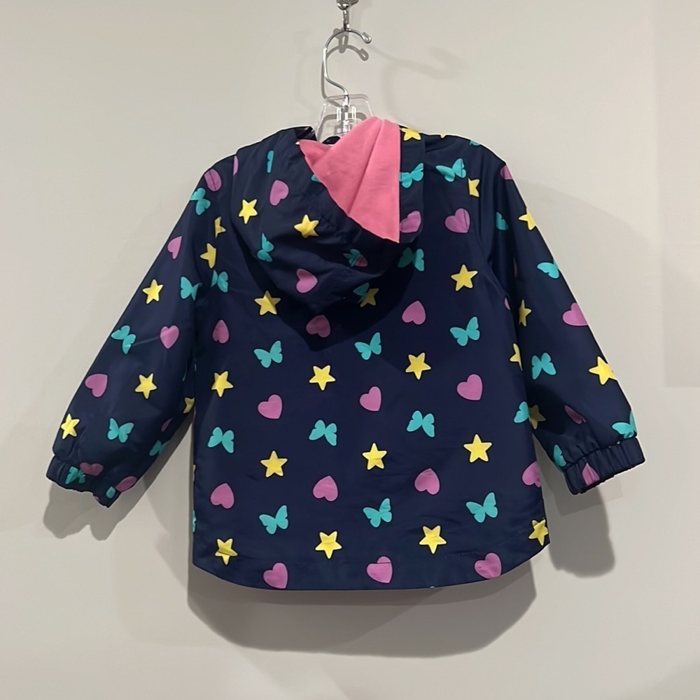Girls Carter’s butterfly rain jacket. Size 2 toddler - Picture 10 of 15